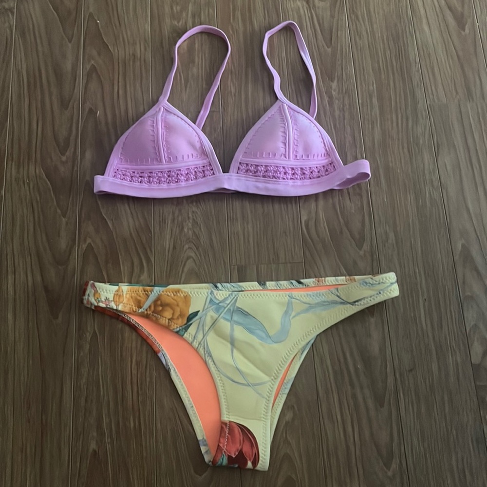 Triangl Swimwear Lilac and Floral Bikini